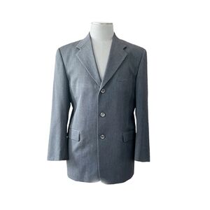 BOSCO UOMO Gray Wool Men’s Blazer Button Front Jacket Men’s Suit Jacket